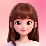 同城陌约聊天客服形象小柔的3D卡通头像