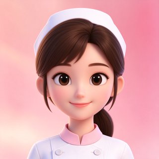 同城陌约交友人群护士空姐类型的3D卡通头像