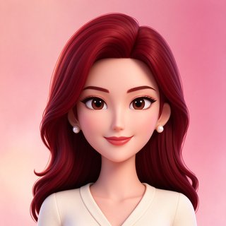 同城陌约交友人群离异少妇类型的3D卡通头像